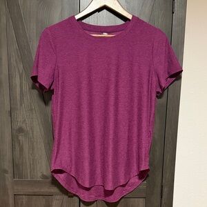 Beyond Yoga Featherweight On The Down Low Shirt Aubergine